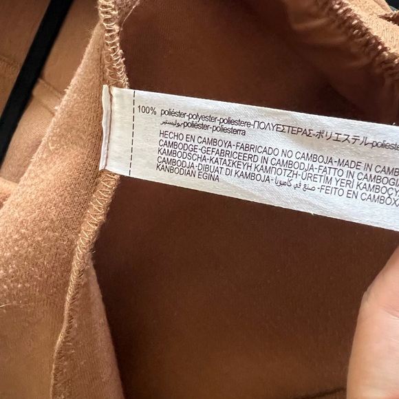 Zara Camel Lapel Coat Size M - Picture 4 of 5